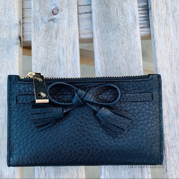 kate spade Handbags - Kate spade small Hayes wallet black leather $109